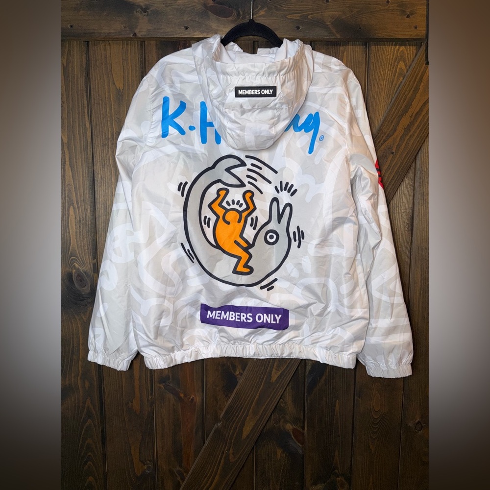 Members Only Keith Haring Windbreaker Zip Jacket - Picture 4 of 9